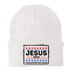 Jesus 2024 Make America Pray Again Funny Christian Knit Cap Winter Beanie