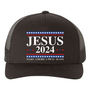 Jesus 2024 Make America Pray Again Usa Patriotic Yupoong Adult 5-Panel Trucker Hat