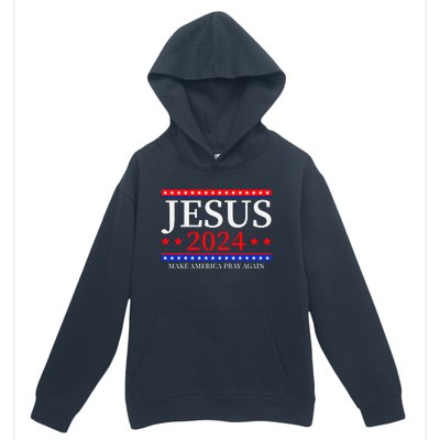 Jesus 2024 Make America Pray Again Christian Urban Pullover Hoodie