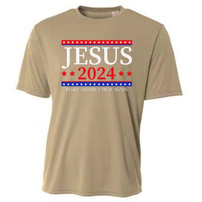 Jesus 2024 Make America Pray Again Christian Cooling Performance Crew T-Shirt