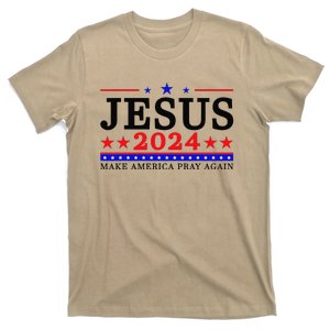 Jesus 2024 Make Funny America Pray Again Christian T-Shirt