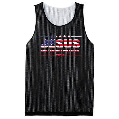 Jesus 2024 Make America Pray Again Christian Faith Lover Mesh Reversible Basketball Jersey Tank