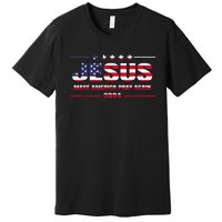 Jesus 2024 Make America Pray Again Christian Faith Lover Premium T-Shirt