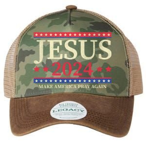 Jesus 2024 Make America Pray Again Christian Faith Lover Legacy Tie Dye Trucker Hat