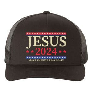 Jesus 2024 Make America Pray Again Christian Faith Lover Yupoong Adult 5-Panel Trucker Hat