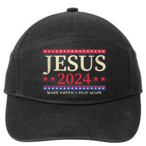 Jesus 2024 Make America Pray Again Christian Faith Lover 7-Panel Snapback Hat