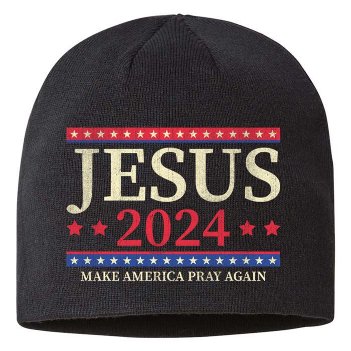 Jesus 2024 Make America Pray Again Christian Faith Lover Sustainable Beanie