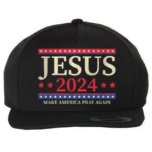 Jesus 2024 Make America Pray Again Christian Faith Lover Wool Snapback Cap