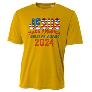 Jesus 2024 Make America Believe Again Cooling Performance Crew T-Shirt