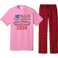 Jesus 2024 Make America Believe Again Pajama Set