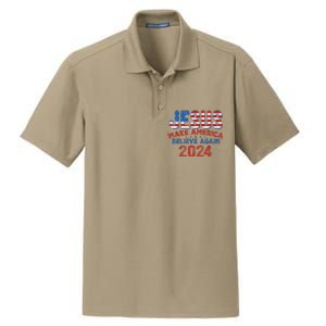 Jesus 2024 Make America Believe Again Dry Zone Grid Polo