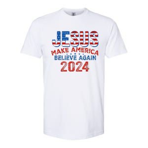 Jesus 2024 Make America Believe Again Softstyle CVC T-Shirt