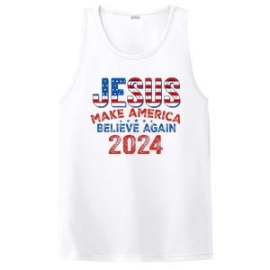 Jesus 2024 Make America Believe Again PosiCharge Competitor Tank