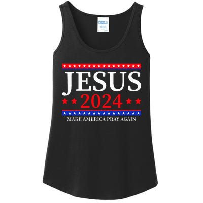 Jesus 2024 Make America Pray Again Christian Ladies Essential Tank