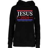 Jesus 2024 Make America Pray Again Christian Womens Funnel Neck Pullover Hood