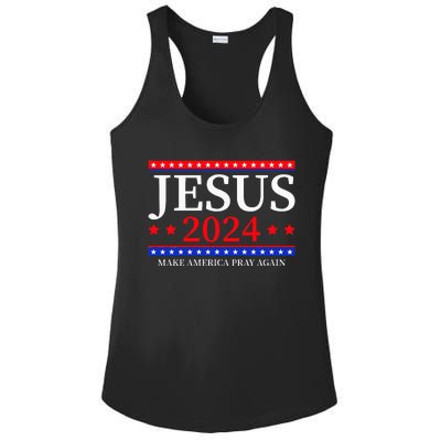 Jesus 2024 Make America Pray Again Christian Ladies PosiCharge Competitor Racerback Tank