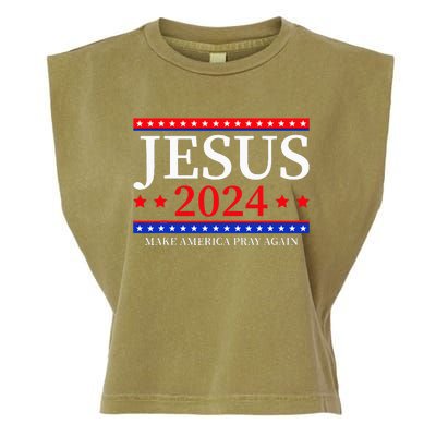 Jesus 2024 Make America Pray Again Christian Garment-Dyed Women's Muscle Tee