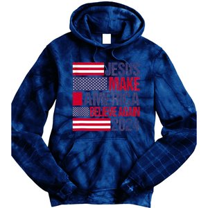 Jesus 2024 Make America Believe Again Tie Dye Hoodie