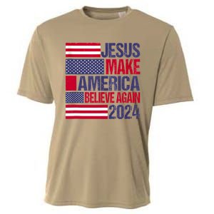 Jesus 2024 Make America Believe Again Cooling Performance Crew T-Shirt