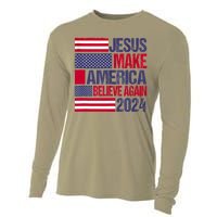 Jesus 2024 Make America Believe Again Cooling Performance Long Sleeve Crew