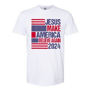 Jesus 2024 Make America Believe Again Softstyle CVC T-Shirt