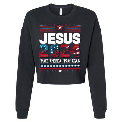 Jesus 2024 Make America Pray Again Cropped Pullover Crew