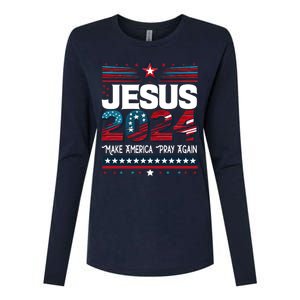 Jesus 2024 Make America Pray Again Womens Cotton Relaxed Long Sleeve T-Shirt