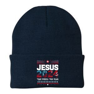 Jesus 2024 Make America Pray Again Knit Cap Winter Beanie