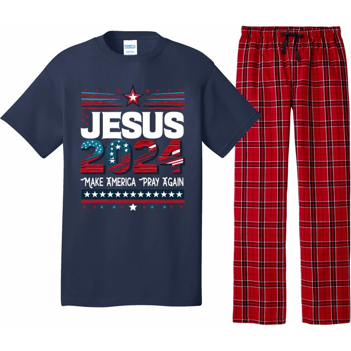 Jesus 2024 Make America Pray Again Pajama Set