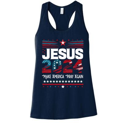 Jesus 2024 Make America Pray Again Women's Racerback Tank