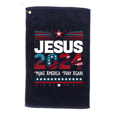 Jesus 2024 Make America Pray Again Platinum Collection Golf Towel