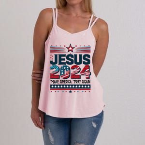 Jesus 2024 Make America Pray Again Women's Strappy Tank