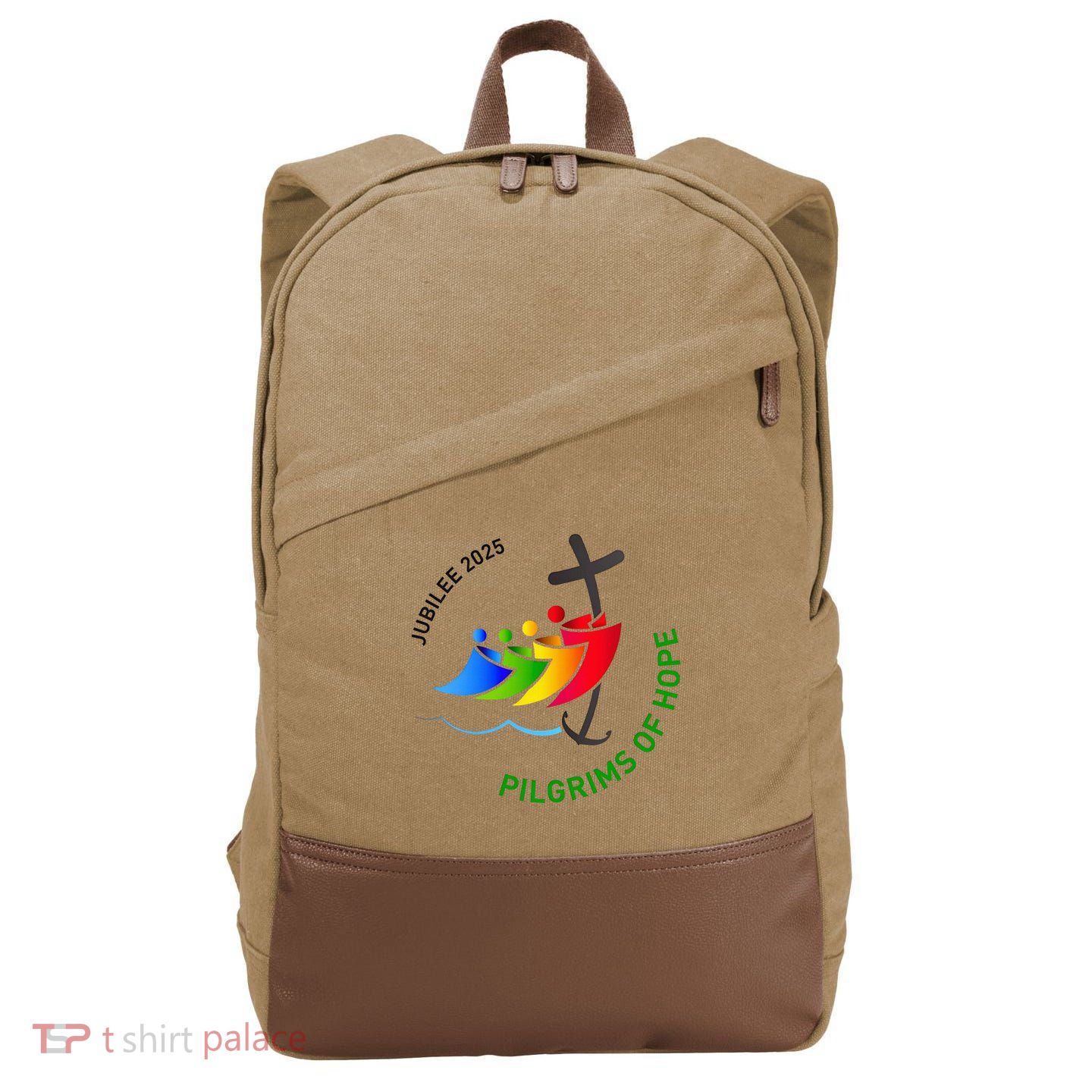 Jubilee 2025 Pilgrims of Hope  Cotton Canvas Backpack