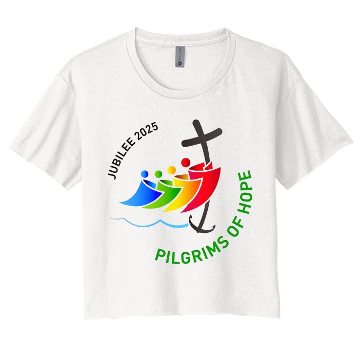 Jubilee 2025 Pilgrims of Hope  Women's Crop Top Tee