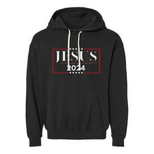 Jesus 2024 The Way Truth Life Garment-Dyed Fleece Hoodie