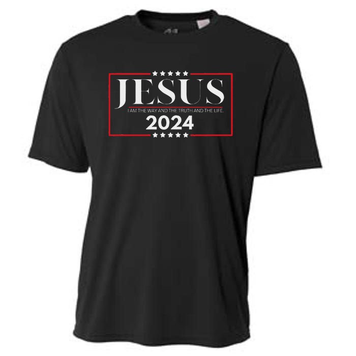 Jesus 2024 The Way Truth Life Cooling Performance Crew T-Shirt