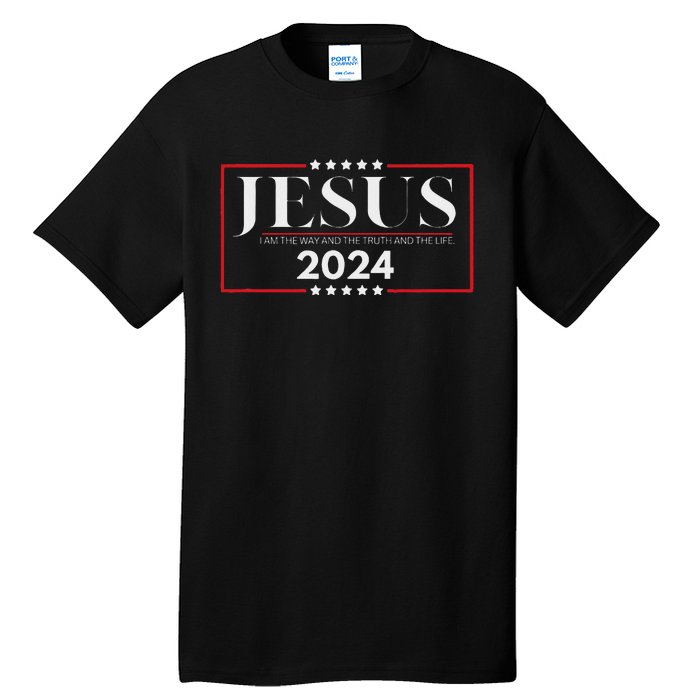 Jesus 2024 The Way Truth Life Tall T-Shirt