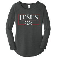 Jesus 2024 The Way Truth Life Women's Perfect Tri Tunic Long Sleeve Shirt