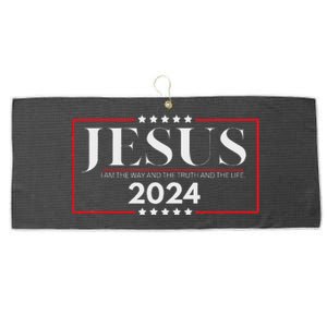 Jesus 2024 The Way Truth Life Large Microfiber Waffle Golf Towel