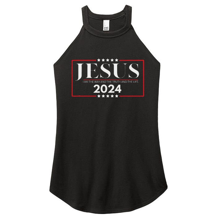 Jesus 2024 The Way Truth Life Women's Perfect Tri Rocker Tank