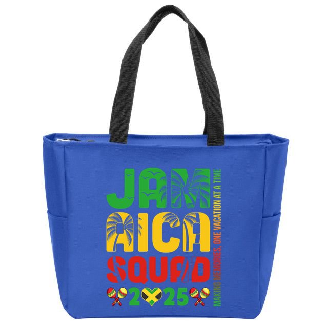 Jamaica 2025 Vacation Trip Matching Family Squad Group Meaningful Gift Zip Tote Bag