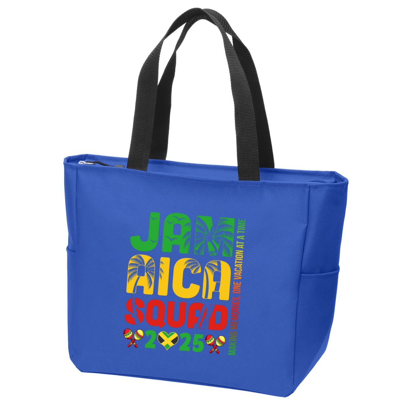 Jamaica 2025 Vacation Trip Matching Family Squad Group Meaningful Gift Zip Tote Bag