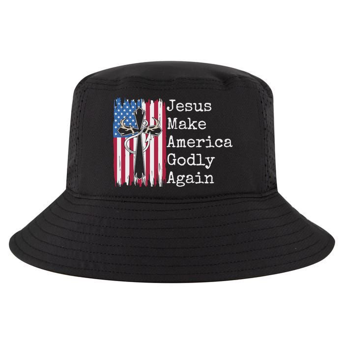 Jesus 2024 Vote Make America Godly Again Pray Again Cool Comfort Performance Bucket Hat