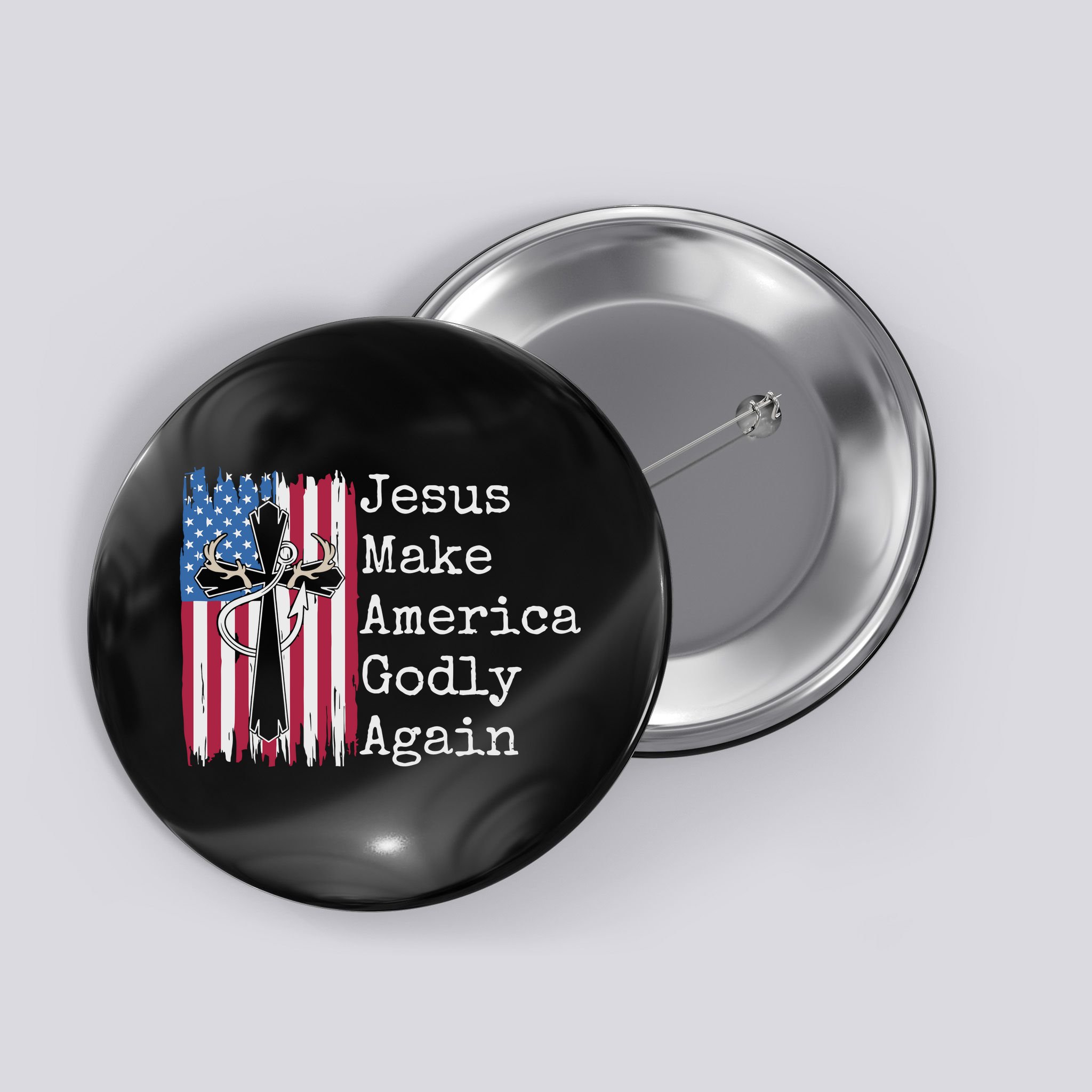 Jesus 2024 Vote Make America Godly Again Pray Again Button