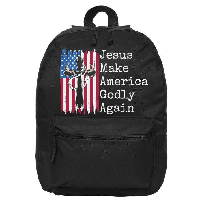 Jesus 2024 Vote Make America Godly Again Pray Again 16 in Basic Backpack