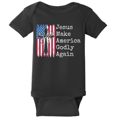 Jesus 2024 Vote Make America Godly Again Pray Again Baby Bodysuit