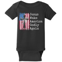 Jesus 2024 Vote Make America Godly Again Pray Again Baby Bodysuit