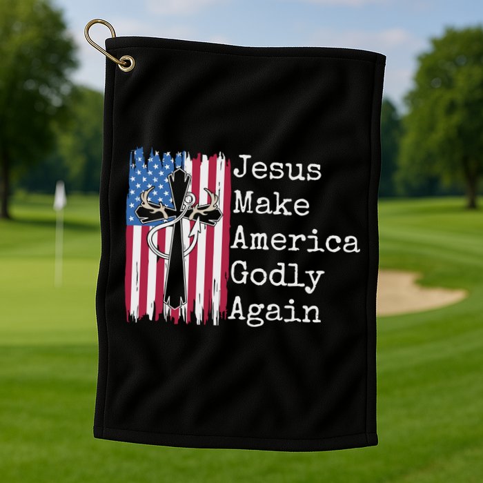 Jesus 2024 Vote Make America Godly Again Pray Again Golf Towel