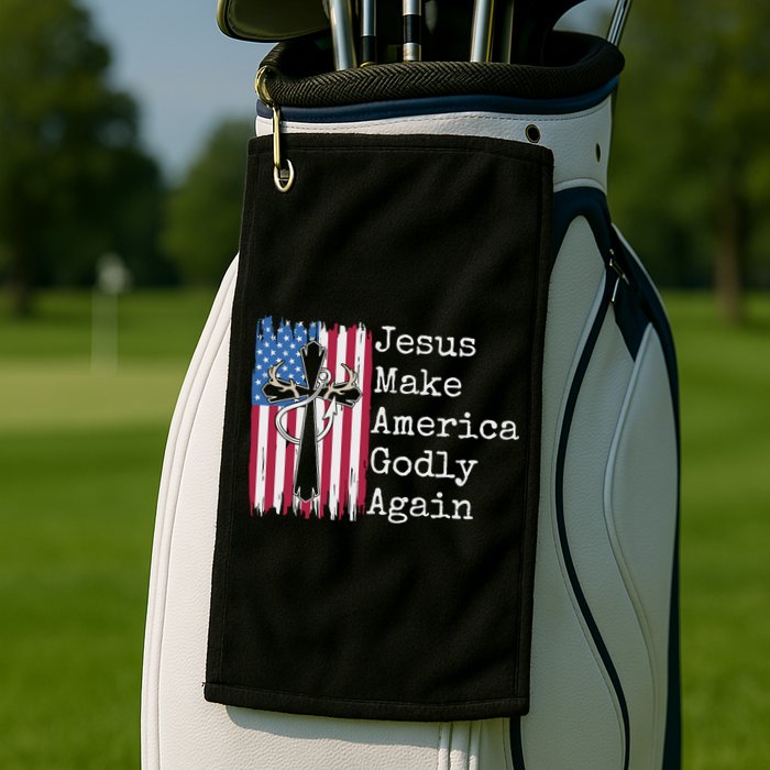 Jesus 2024 Vote Make America Godly Again Pray Again Golf Towel