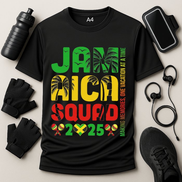 Jamaica 2025 Vacation Trip Matching Family Squad Group Cooling Performance Crew T-Shirt